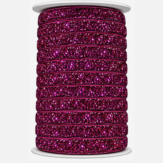 9.75 mm Deep Pink Glitter Sparkle Ribbon 50 yd (45.5 m) 280-