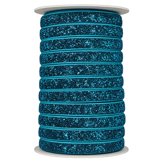 9.75 mm Deep Sky Blue Glitter Sparkle Ribbon 50 yd (45.5 m) 280-