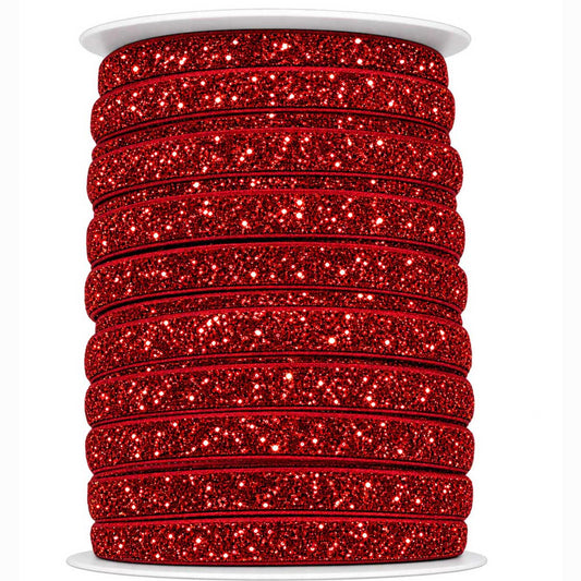 9.75 mm Firebrick Glitter Sparkle Ribbon 50 yd (45.5 m) 280-