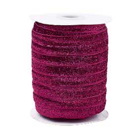 9.75mm Fuchsia Glitter Sparkle Ribbon 50yd (45.5m)