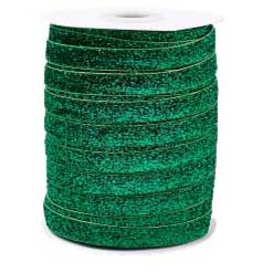 9.75mm Green Glitter Sparkle Ribbon 50yd (45.5m)