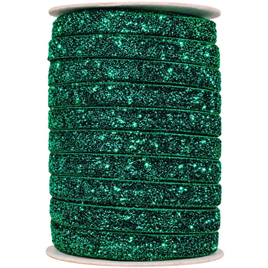 9.7 5mm Teal Sea Green Glitter Sparkle Ribbon 50 yd (45.5 m) 280-