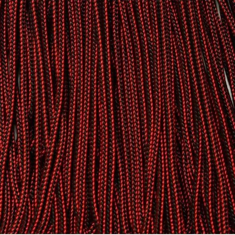 95 Paracord (Type 1) Fire Fighter IRBKS (Imperial Red and Black Vertical Stripes)  Made in the USA  (100 FT.)  163- nylon/nylon paracord