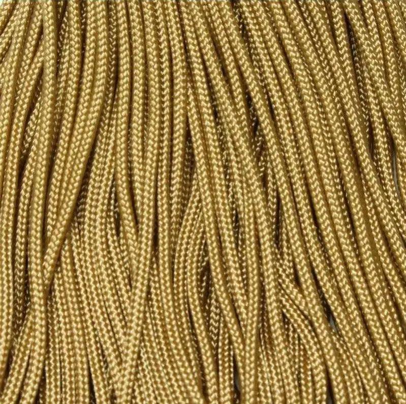 95 Paracord (Type 1) Gold Made in the USA  (100 FT.)  163- nylon/nylon paracord