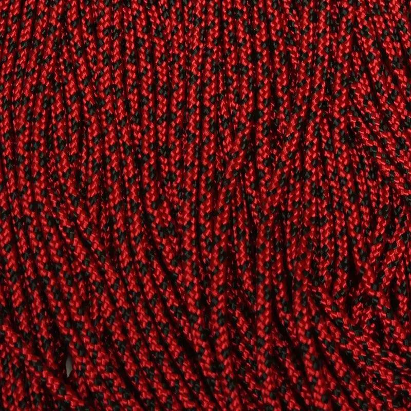 95 Paracord (Type 1) Imperial Red & Black Camo Made in the USA (100 FT.)  163- nylon/nylon paracord