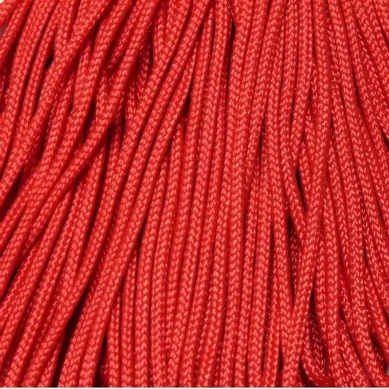 95 Paracord (Type 1) Scarlet Red Made in the USA  (100 FT.)  163- nylon/nylon paracord