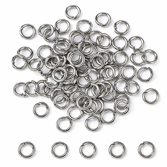 9 mm 304 Stainless Steel Open Jump Rings (25 Pack) 280-
