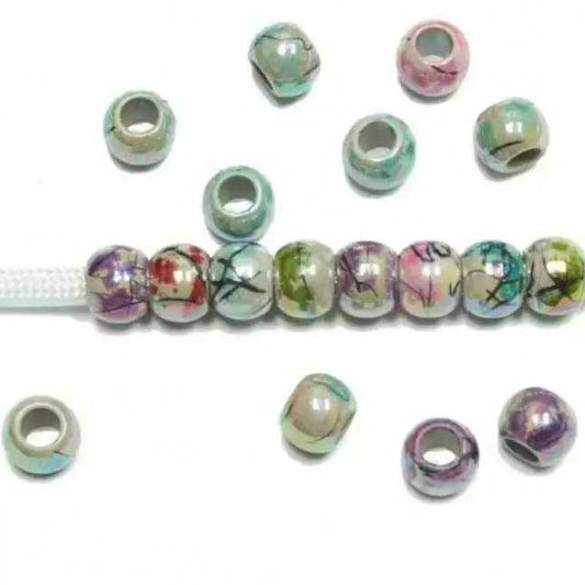 Acrylic Spacer Bead Random Colors (10 pack)