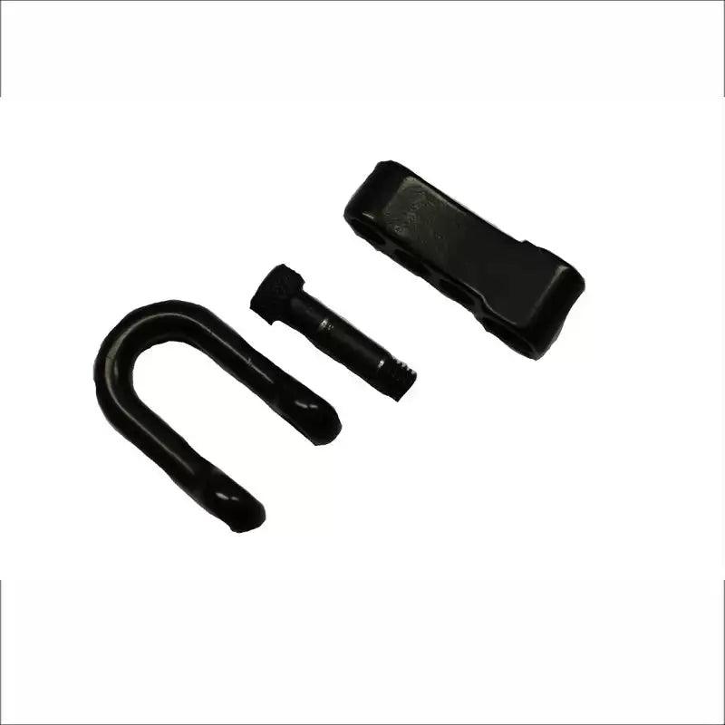 Adjustable Large Black Stainless Steel U Shackle Knruled Knob  (1 Pack)  paracordwholesale