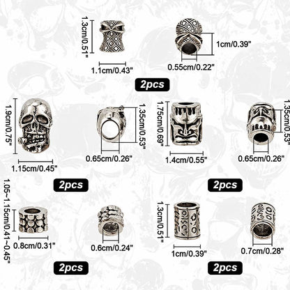 Alloy 10 pcs 2 each of 5 Styles Bead/Charm (1 Pack) 280-