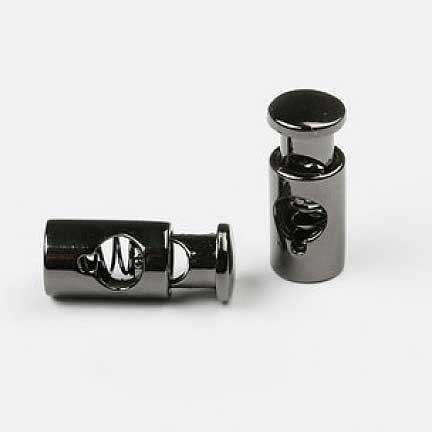 Alloy Gunmetal Cord Lock/Stop 3/4" x 5/16" (10 Pack)