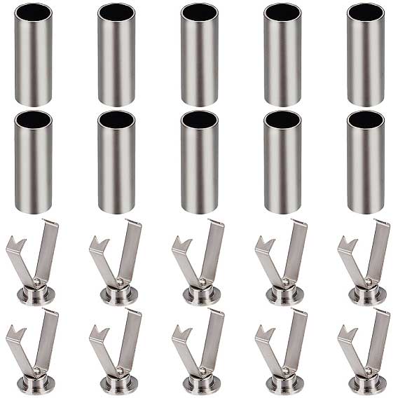 Alloy Gunmetal Detachable Cord End Lock Stoppers (10 Pack)