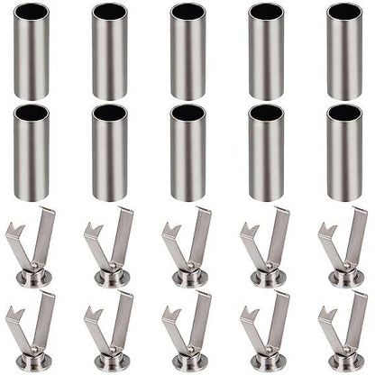 Alloy Gunmetal Detachable Cord End Lock Stoppers (10 Pack)