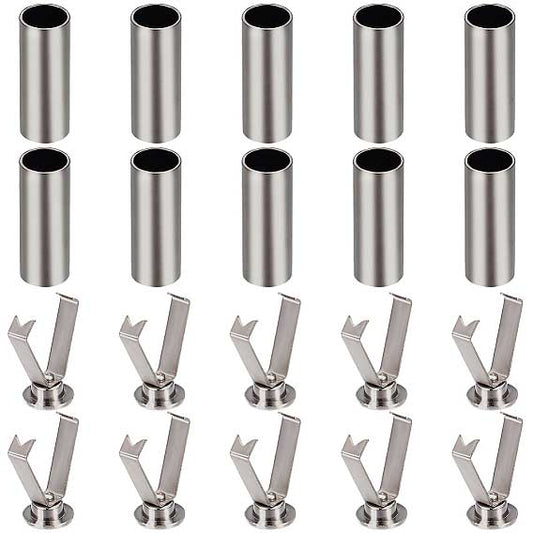 Alloy Gunmetal Detachable Cord End Lock Stoppers (10 Pack)