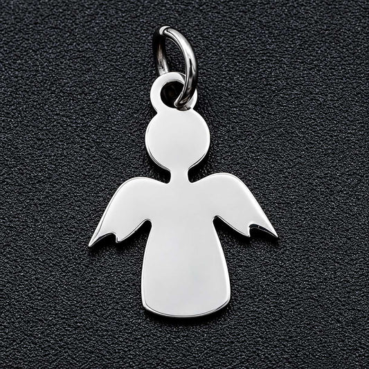Angel Stamped 304 Stainless Steel Pendant/Charm (10 Pack) 280-
