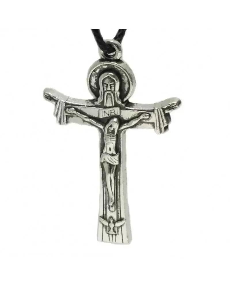 Antique Silver Jesus on Cross (INRI) Charm (5 Pack)  China