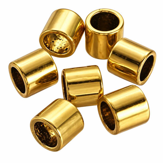 Antique Golden Alloy Barrel Bead/Charm (10 Pack) 280-