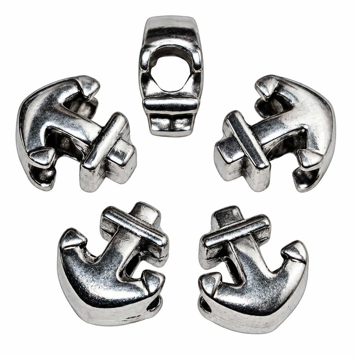 Antique Silver Anchor Alloy Bead/Charm (10 Pack) 280-