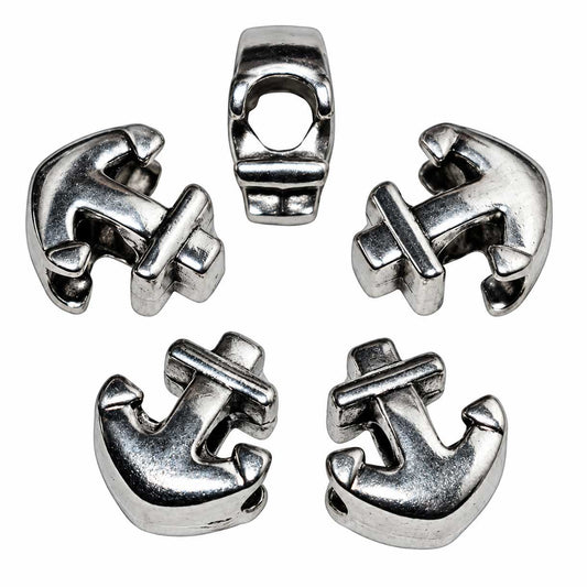 Antique Silver Anchor Alloy Bead/Charm (10 Pack) 280-