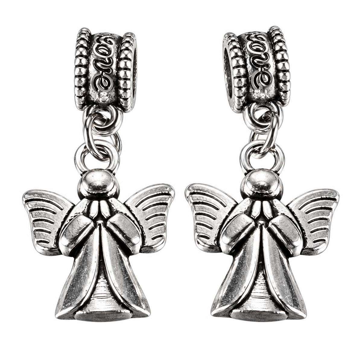 Antique Silver Angel Alloy Pendant/Dangle Charm (10 Pack) 280-