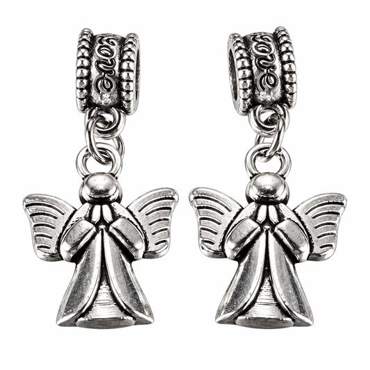 Antique Silver Angel Alloy Pendant/Dangle Charm (10 Pack) 280-