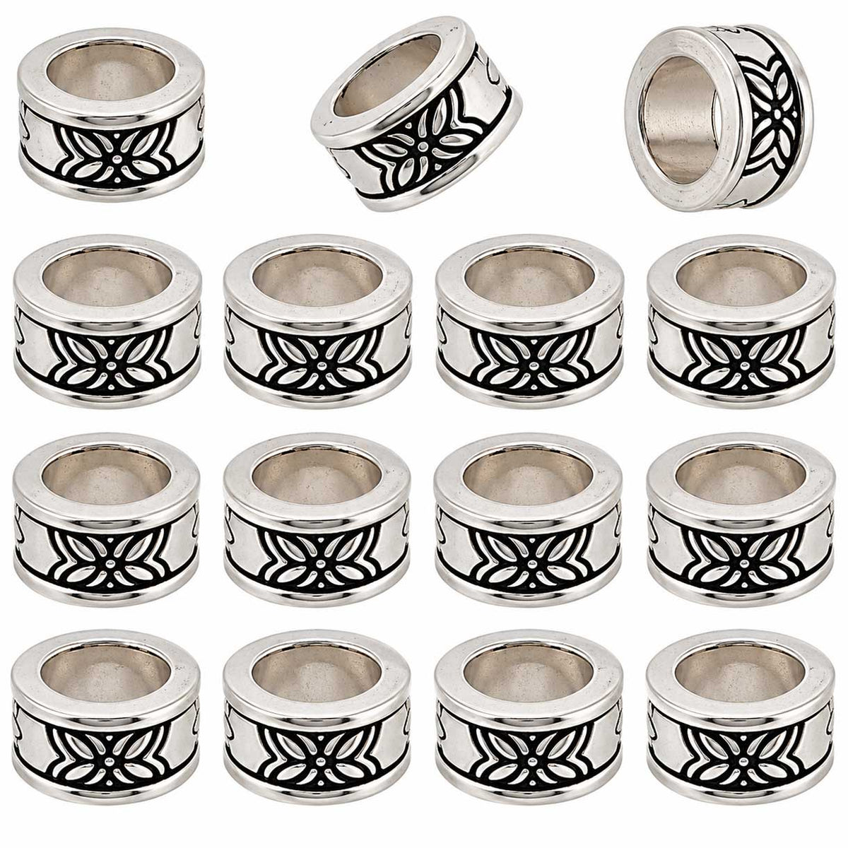 Antique Silver Buttery Fly/Flower Alloy Bead/Charm (25 Pack) 280-