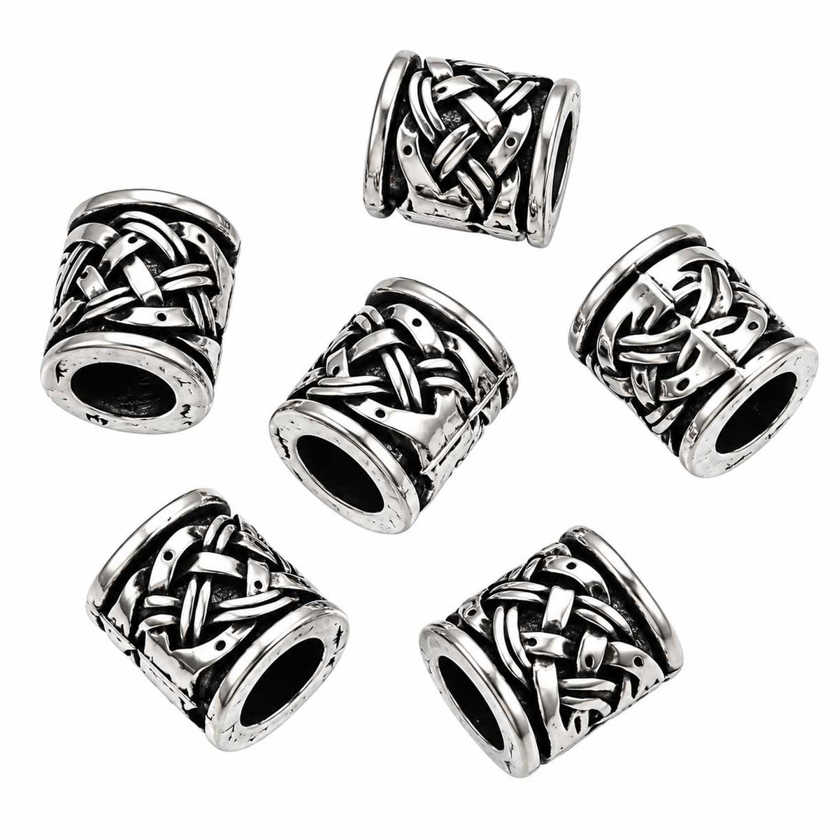 Antique Silver Column Alloy Bead/Charm (10 Pack) 280-