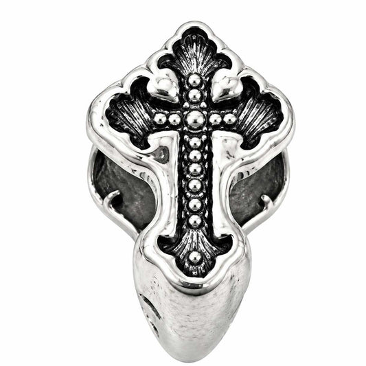 Antique Silver Cross Alloy Bead/Charm (25 Pack) 280-