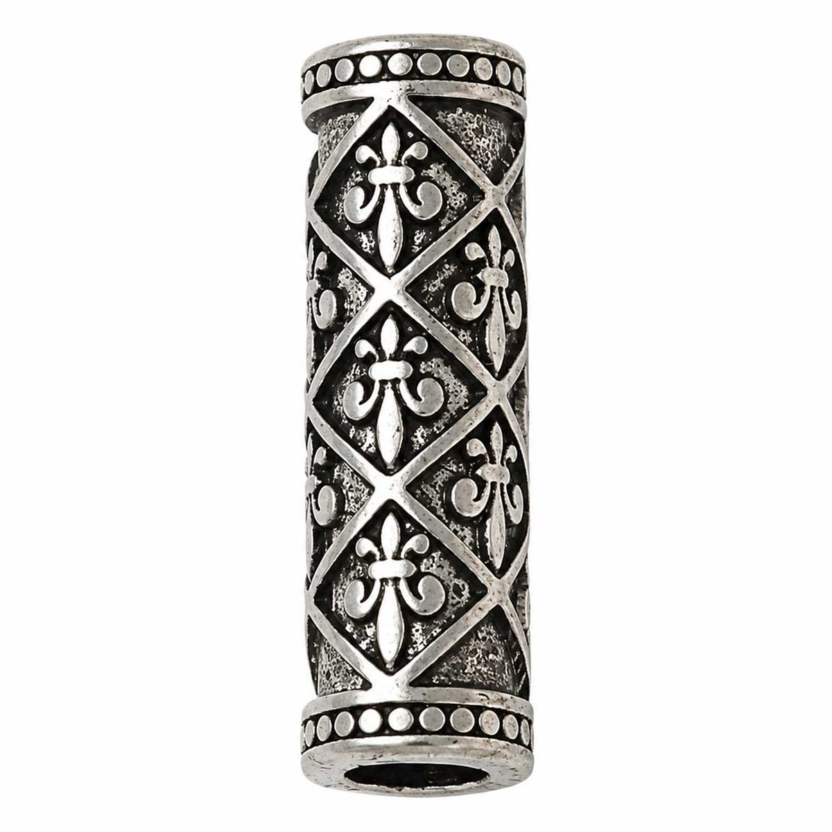 Antique Silver Fleur De Lis (Scout/Lily) Column 304 S. S. Bead/Charm (1 Pack) 280-