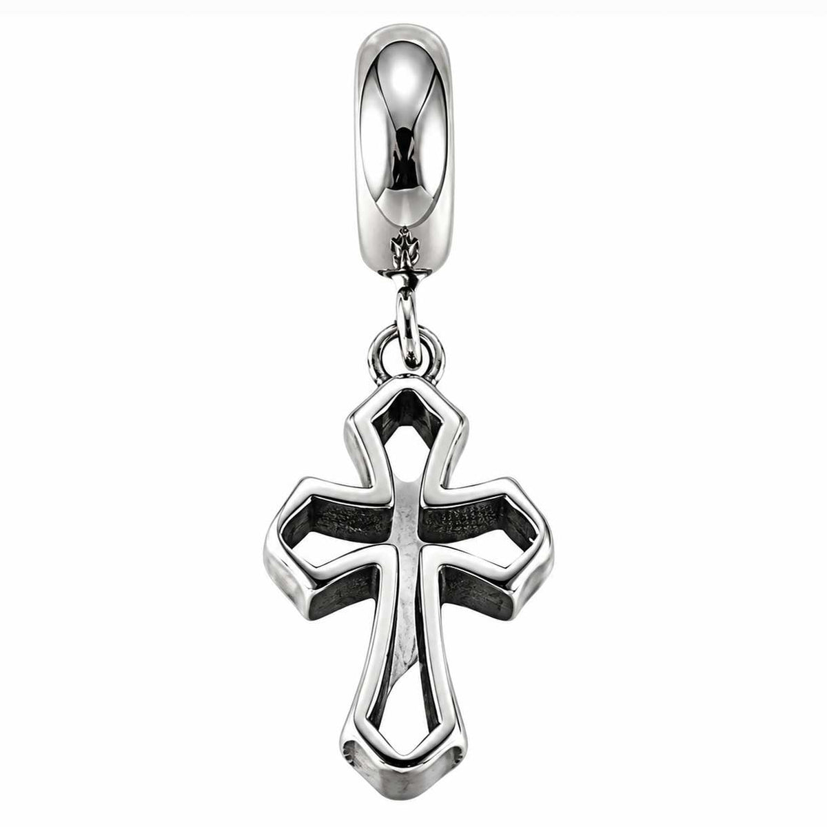 Antique Silver Hollow Stylish Cross Pendant (1 Pack) 280-