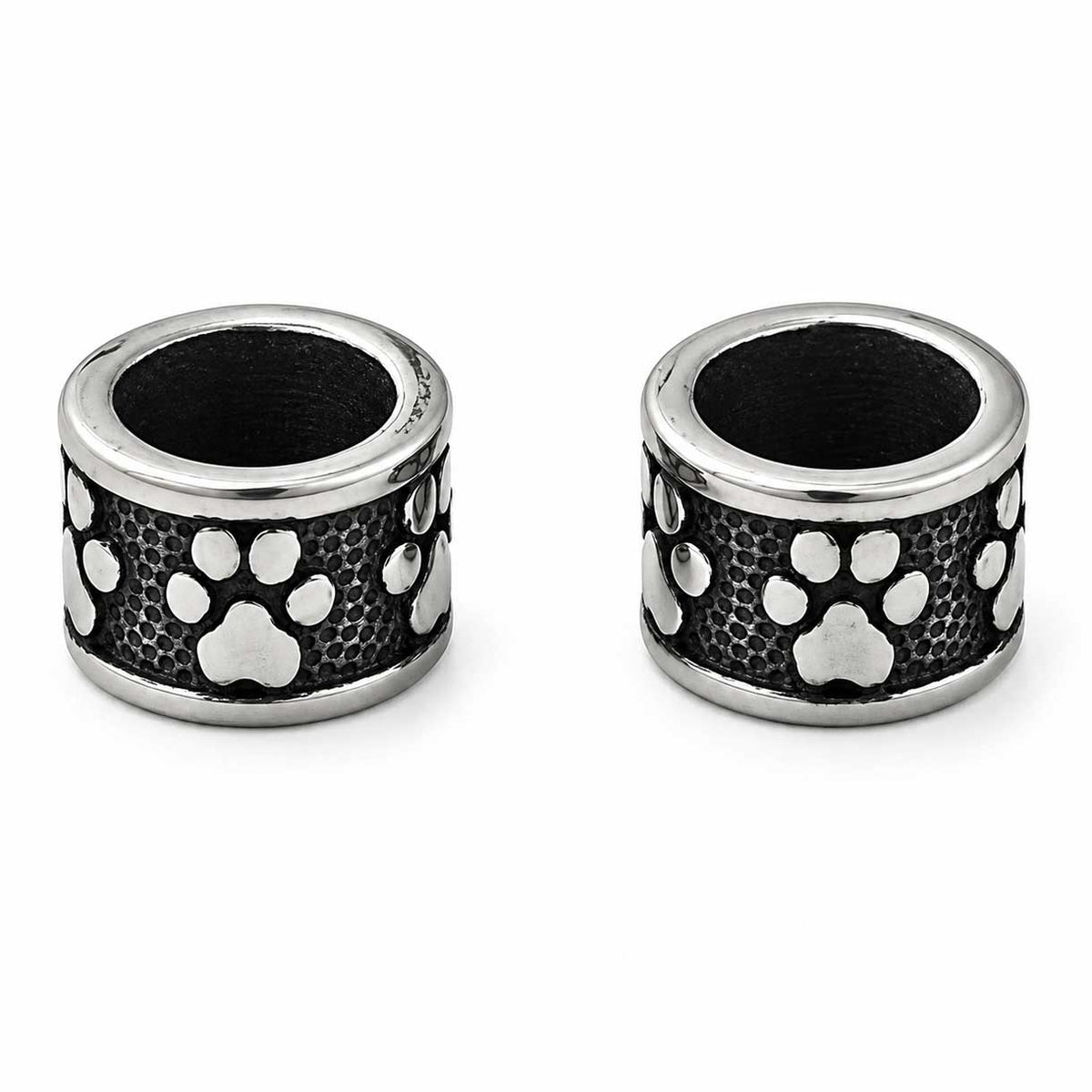 Antique Silver Paw Print 304 Stainless Steel Bead/Charm