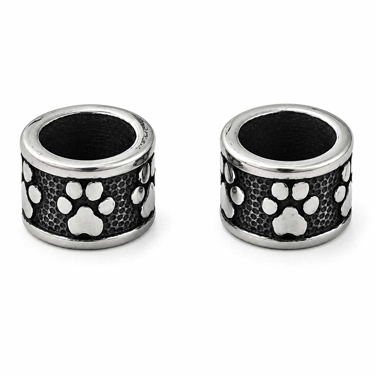 Antique Silver Paw Print 304 Stainless Steel Bead/Charm