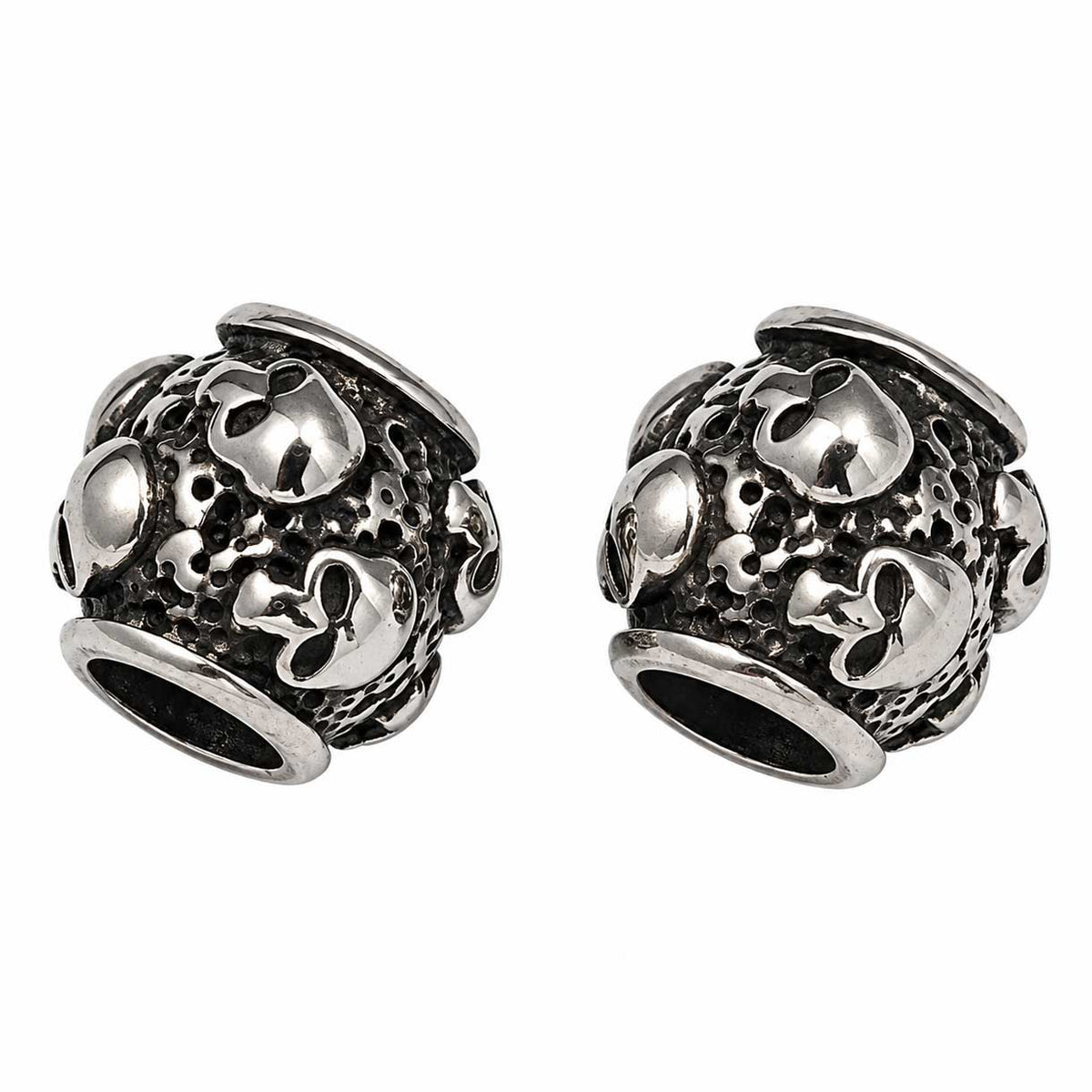 Antique Silver Skulls Metal Beads 304 Stainless Steel