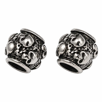 Antique Silver Skulls Metal Beads 304 Stainless Steel