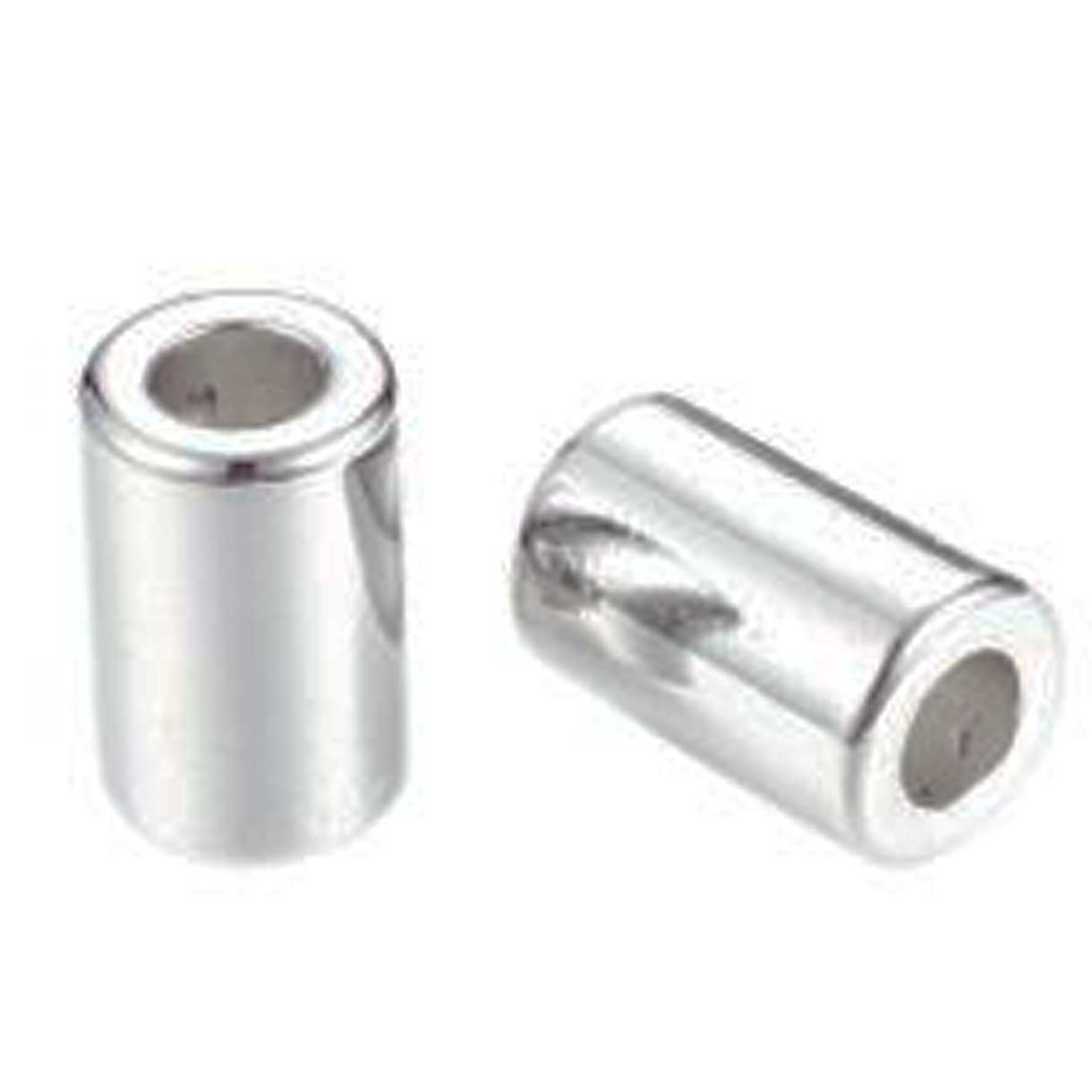 Antique Silver Slider Column Alloy Bead/Charm (10 pack)