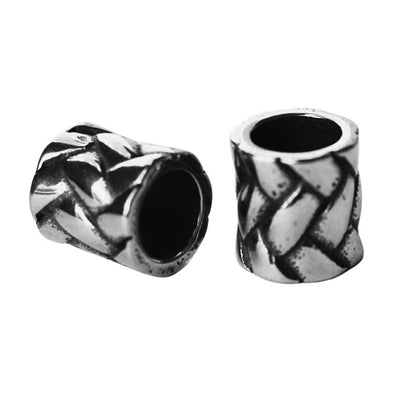 Antique Silver Stone Path Metal Beads 316 Stainless Steel (2 Pack) 
