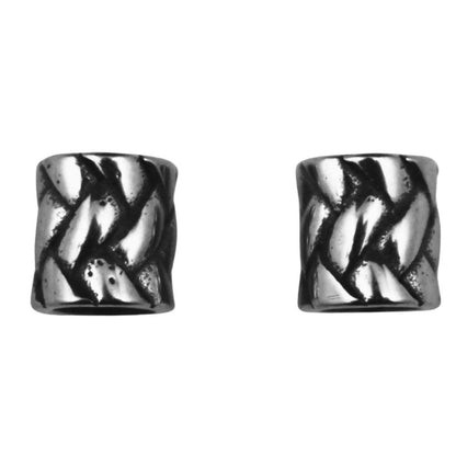 Antique Silver Stone Path Metal Beads 316 Stainless Steel (2 Pack) 