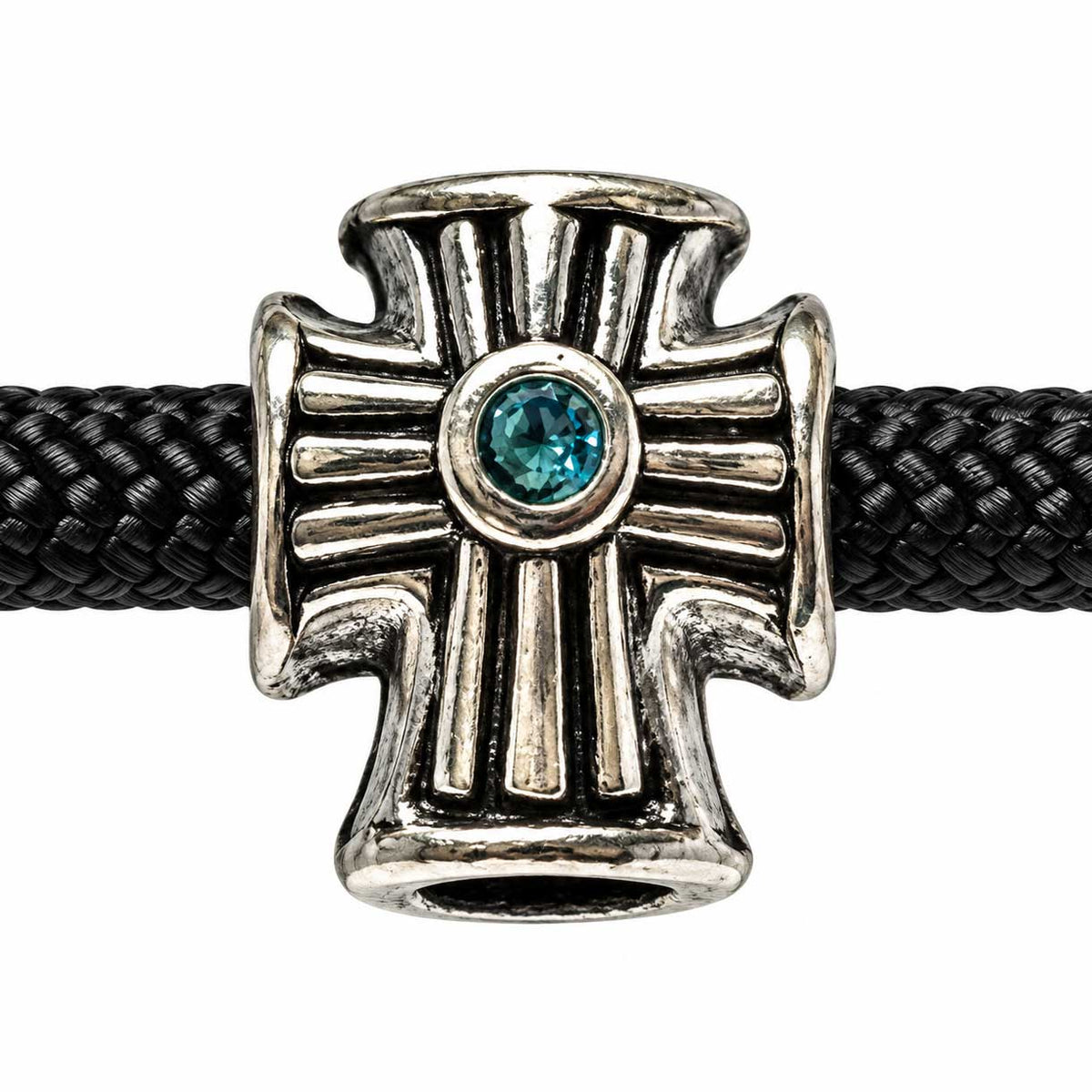 Antiqued Cross with Blue Stone (5 Pack) China