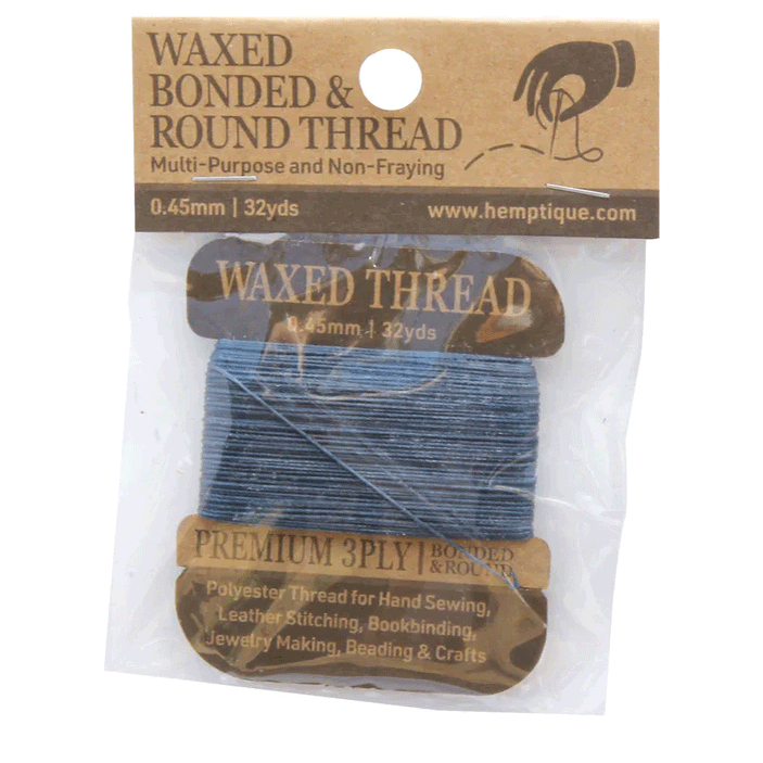 Aqua Waxed Bonded Thread Card 162-273