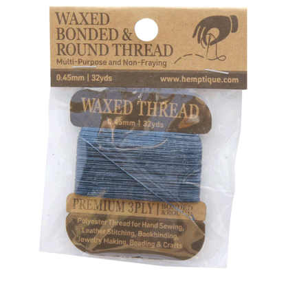 Aqua Waxed Bonded Thread Card 162-273