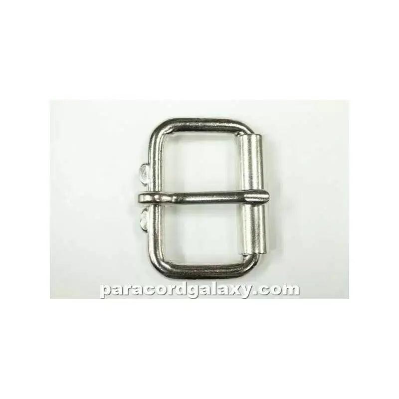 BZ 1 1/2 Inch Heavy Duty Nickel Plated Steel Roller Belt Buckle  paracordwholesale