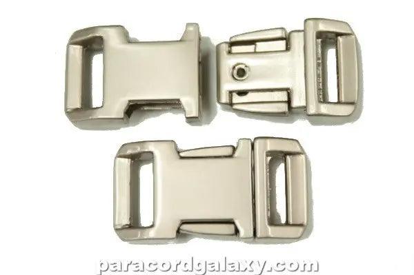 BZ 1/2 Inch High Polish Satin Plated Zinc Side Release Buckle (1 Pack)  paracordwholesale