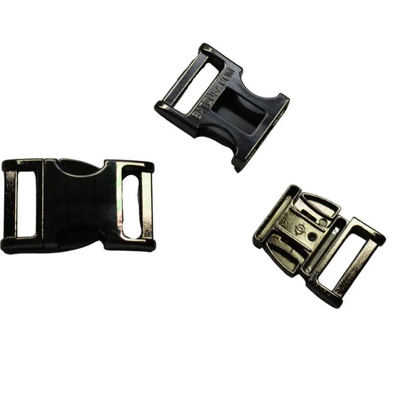BZ 1 Inch Black Nickle High Polish Side Release Buckle (1 Pack)  paracordwholesale