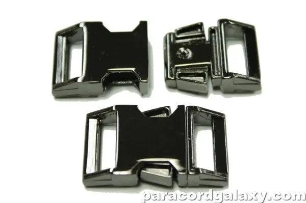 BZ 5/8 IN - MIRROR BLACK NP - Side Release Buckle  (1 Pack)  paracordwholesale
