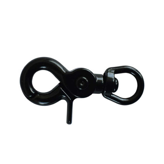 BZ Black 2 1/2" Heavy Trigger Snap Hook 3/8" Round Swivel (1 Pack)