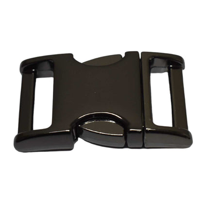 BZ High Polish Black 5/8" Nickel Plated Zinc Side Release Buckle 