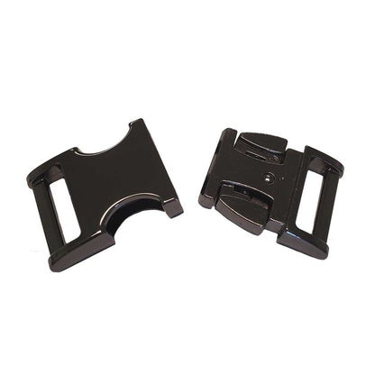 BZ High Polish Black 5/8" Nickel Plated Zinc Side Release Buckle (1 Pack)