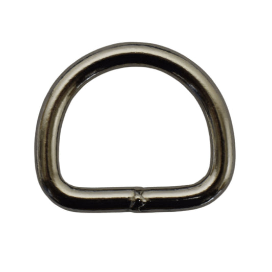 BZ 1" Welded Steel D Ring Nickel Plated (5 Pack)