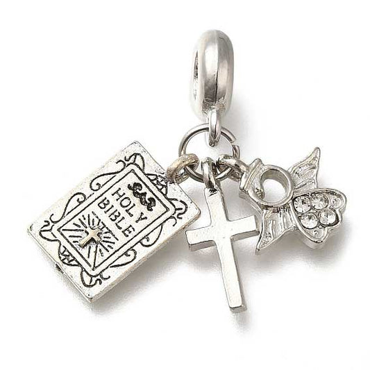 Bible/Cross/Angel Alloy Pendant/Charm (2 Pack)