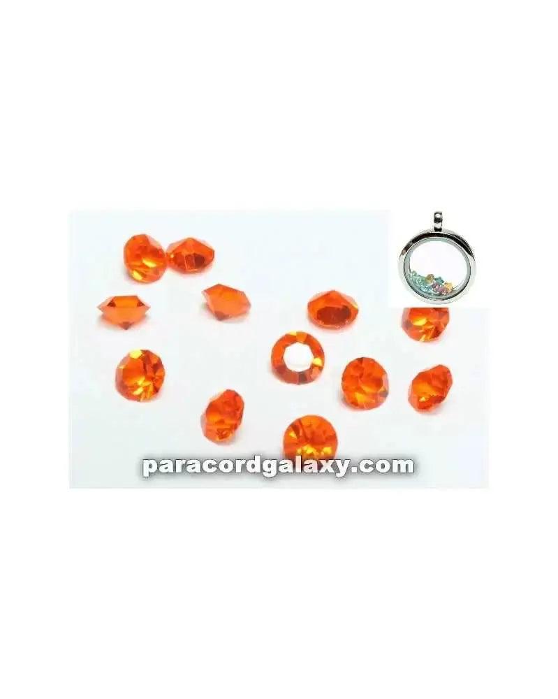 Birthstone Crystal Floating Charms Orange (10 Pack)  China